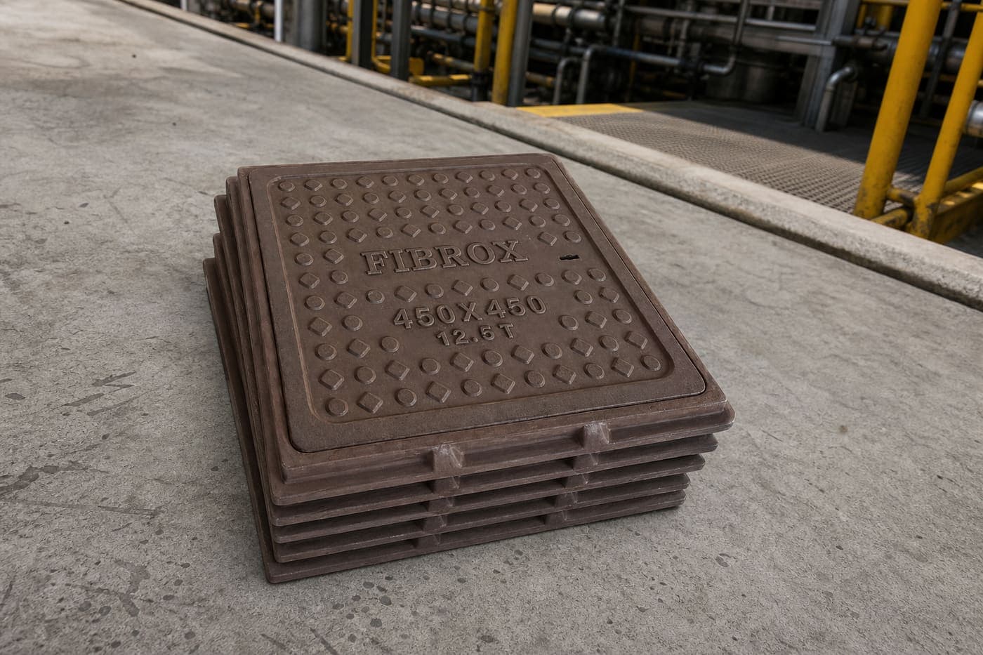 Fibrox Infra FRP manhole covers, part of the manufacturing product range