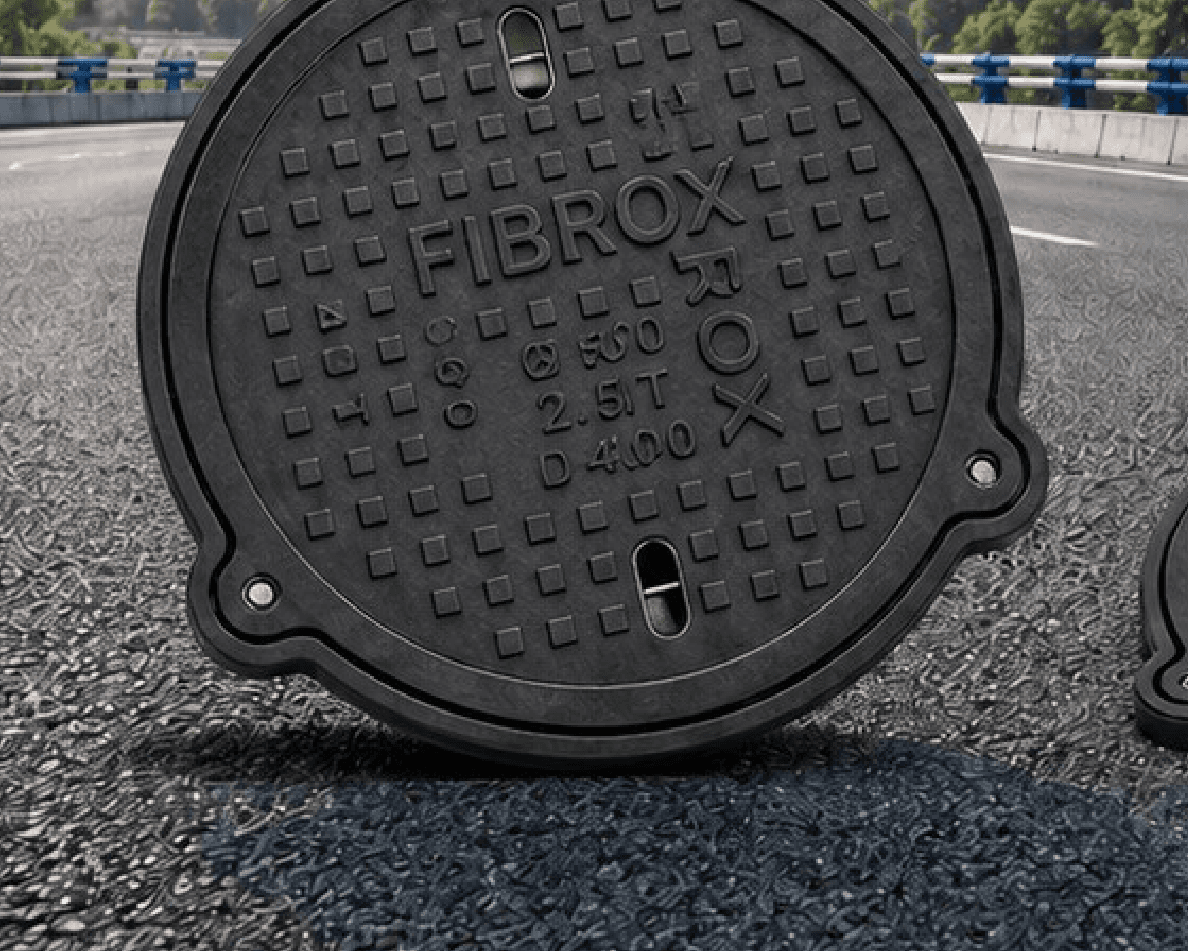 Fibrox FRP product — FRP covers installed roadside